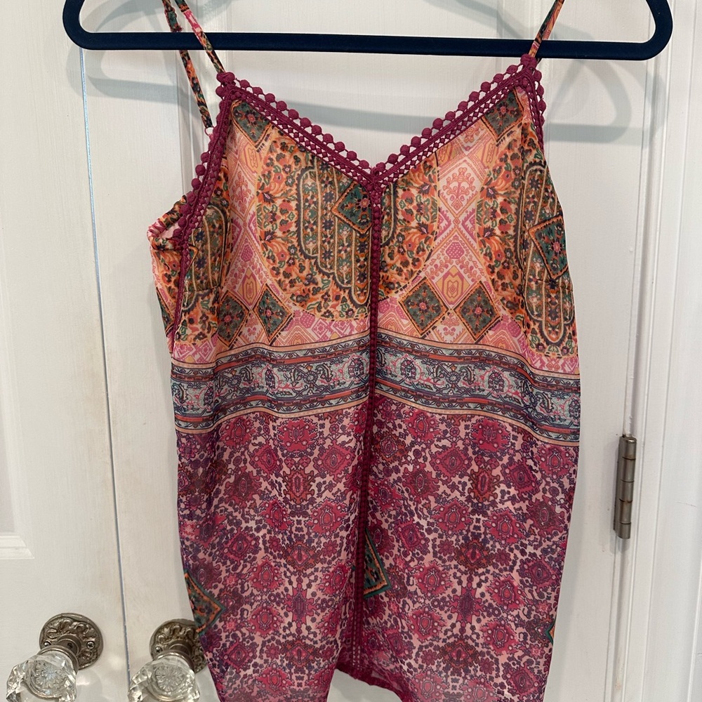 Collective Concepts Pink and Purple Camisole